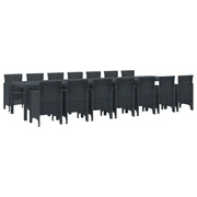 Set da pranzo da giardino con cuscini 15 pcs Antracite PP