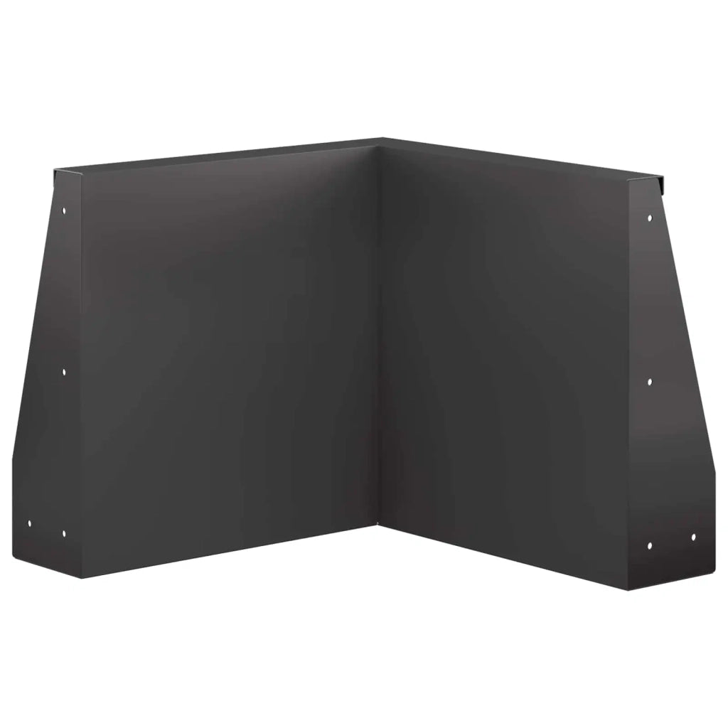 Muro di contenimento 2 pz 50 x 50 x 40 cm Acciaio Nero 8015172