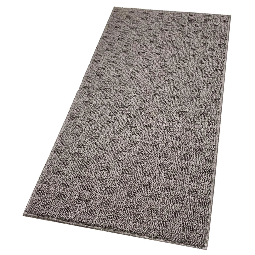 Tappeto Bagno Morbido Assorbente Antiscivolo 3D Intrecciato Scendiletto Lavabile 45x75 Cm Marrone