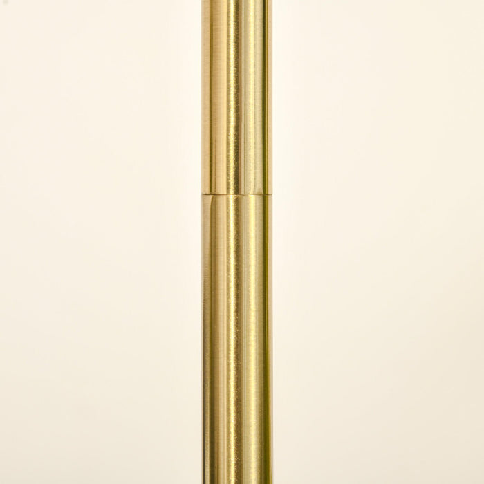 Lampada da Terra 35x35x165 cm E27 con 2 Paralumi a Sfera  Oro