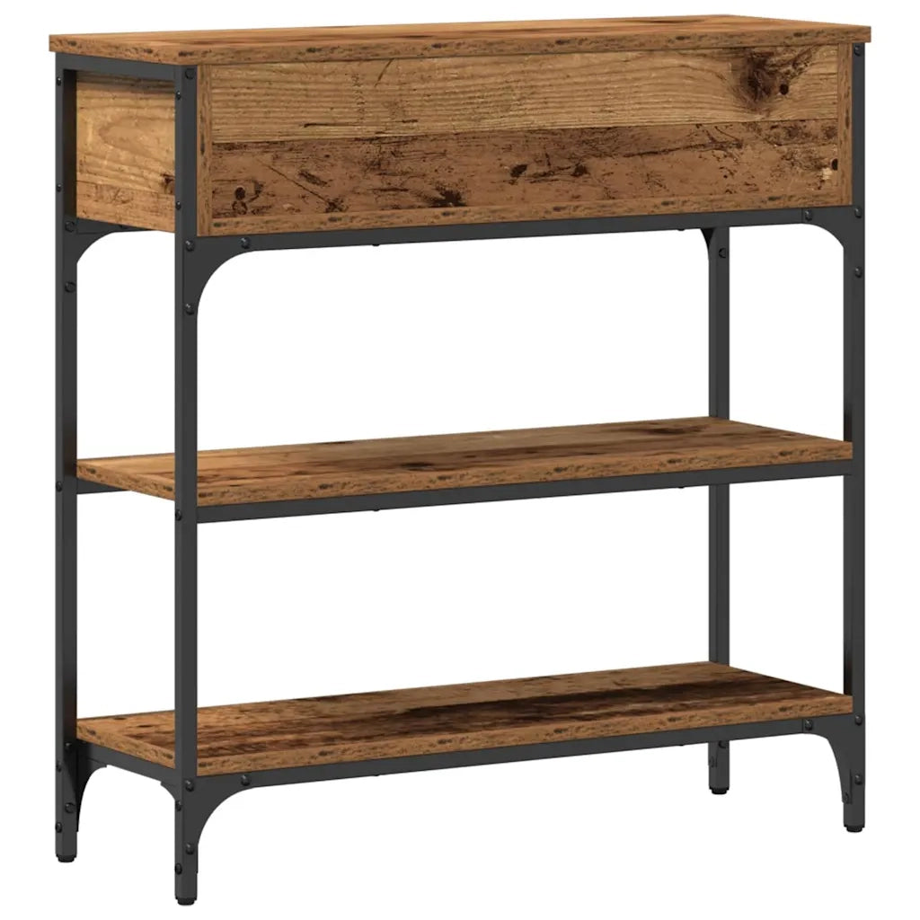Tavolo consolle con cassetto Legno vecchio 72.5 x 25 x 75 cm 863519