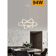 Trade Shop - Lampadario Led Moderno Lampada A Sospensione 94w Bianca Luce 4000k 3000k 6500k A49 - -bianco Caldo      -