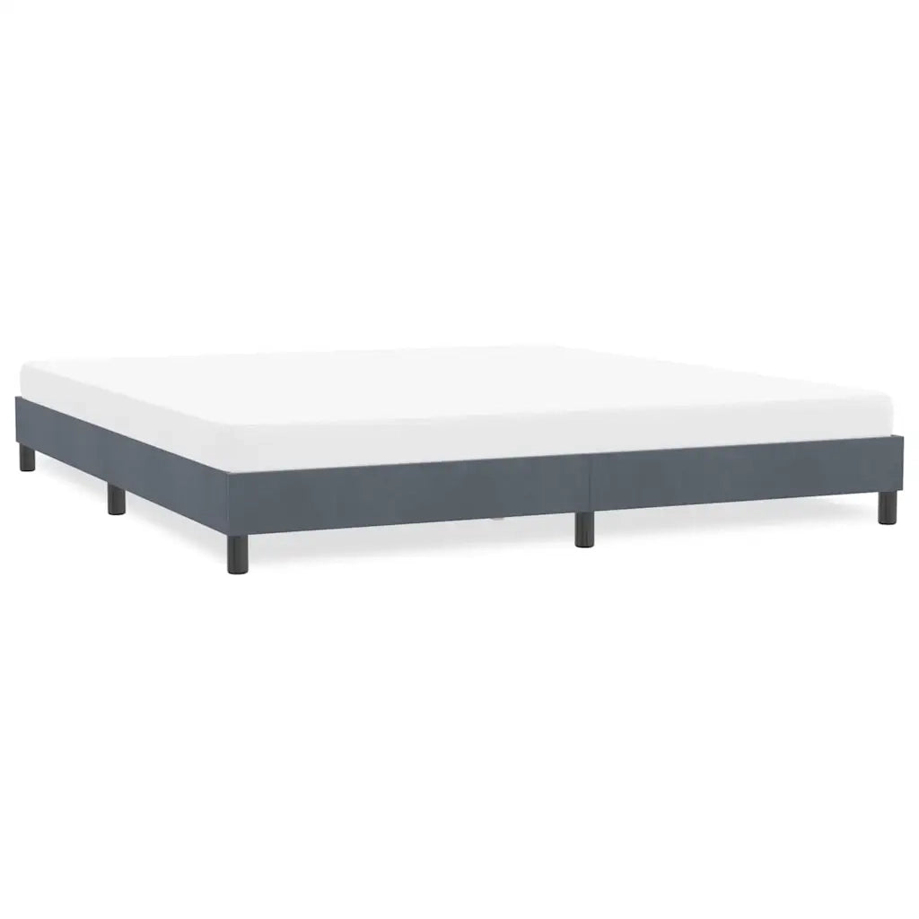 Giroletto senza Materasso Grigio Scuro 180x220 cm Velluto 4101416