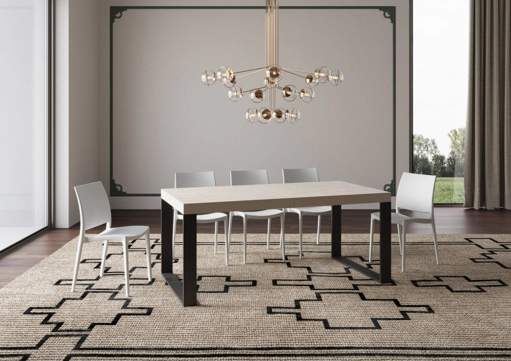 Tavolo Allungabile 200-460x90x77 cm Tecno Cashmere Telaio Antracite