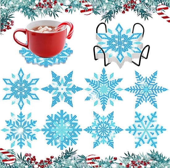 Decorazione con cristalli di diamante - 8 pezzi - Regalo di Natale - Disegno 5D