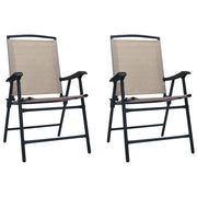 Sedie da Giardino Pieghevoli 2 pz in Textilene Grigio Talpacod mxl 104359