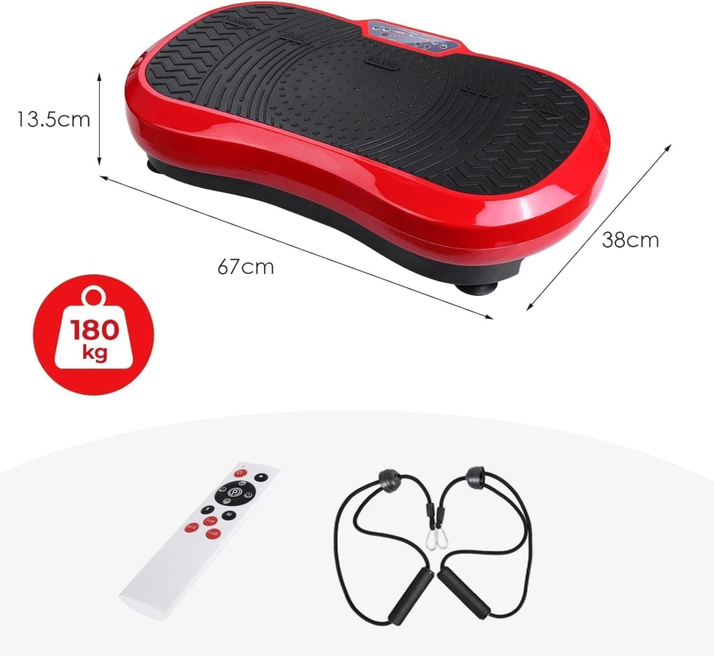 Pedana Vibrante,120 Livelli di Intensità,10 Programmi di Allenamento,Motore Silenzioso,Dispositivo Fitness Domestico,Allenamento Completo del Corpo,Massaggiatore con Telecomando,180 kg
