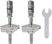 Scharniere di fissaggio per sedili di toilette LUVETT, viti di regolazione M6 x 71,5 mm, beugoli di fissaggio per coperchi di toilette in acciaio inossidabile (2 pezzi)