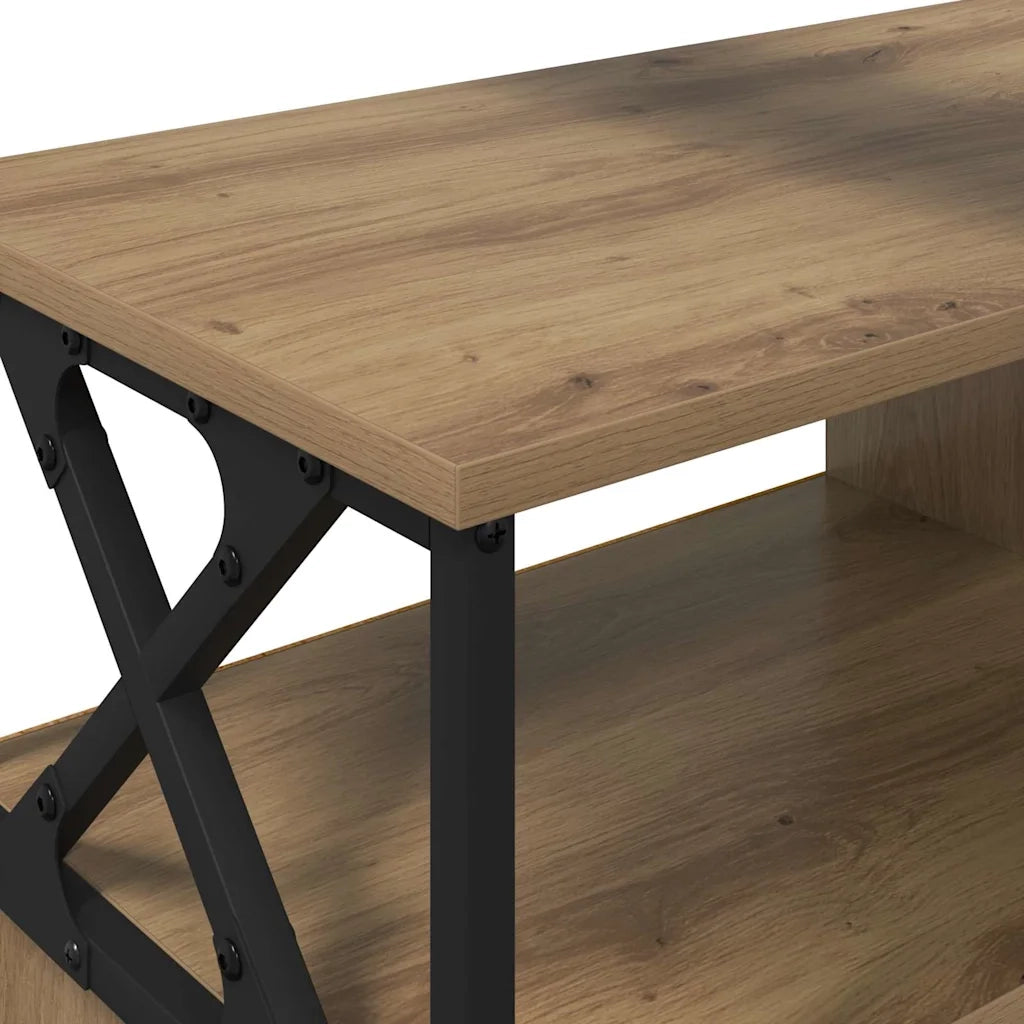 Mobile TV con cassetto-Credenza TV-Console TV Rovere artigianale 90 x 33 x 45 cm