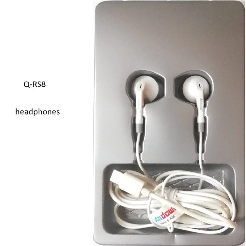 Trade Shop - Auricolari Cuffie In-ear Stereo Vivavoce Con Presa Type-c Per Smartphone Q-rs8 -