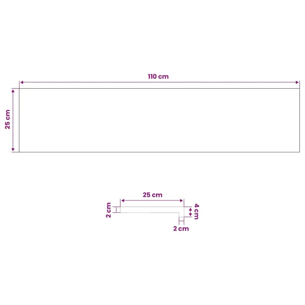 Gradini per Scale 20 pz 110 x 25 x 2 cm Marrone 3449517