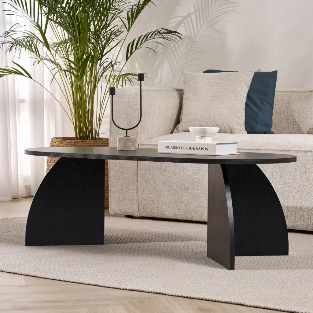 Tavolino in legno "Melina" 120 x 60 x 40 cm - Legno nero
