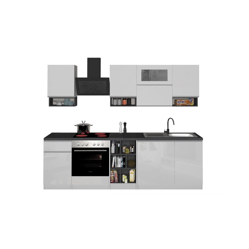 Composizione Cucina moderna 255X60-34X85-71cm - NAUTILUS
