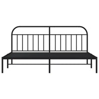 Giroletto con Testiera in Metallo Nero 193x203 cm 353641