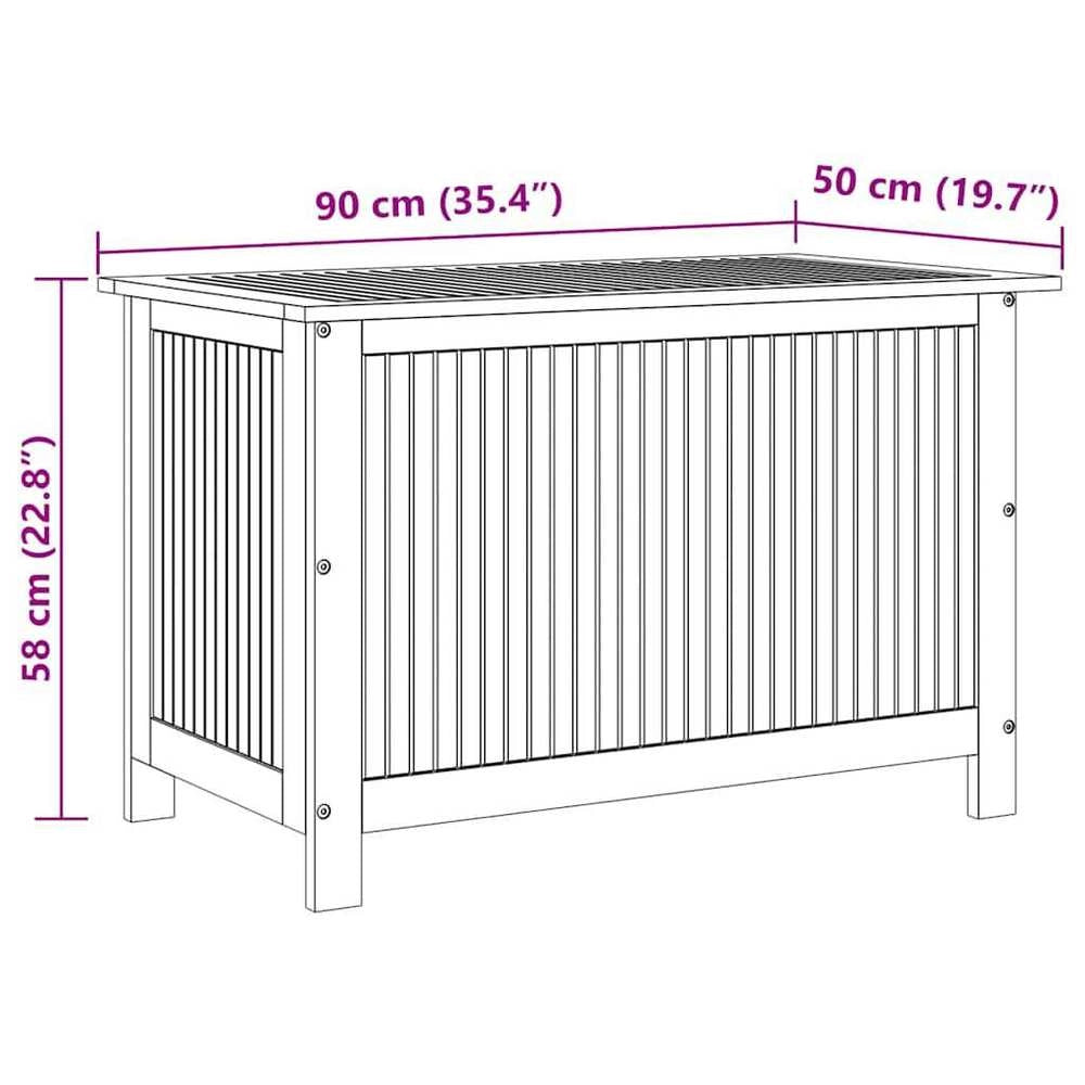 Garden Box 90x50x58 Cm Solid Acacia Wood