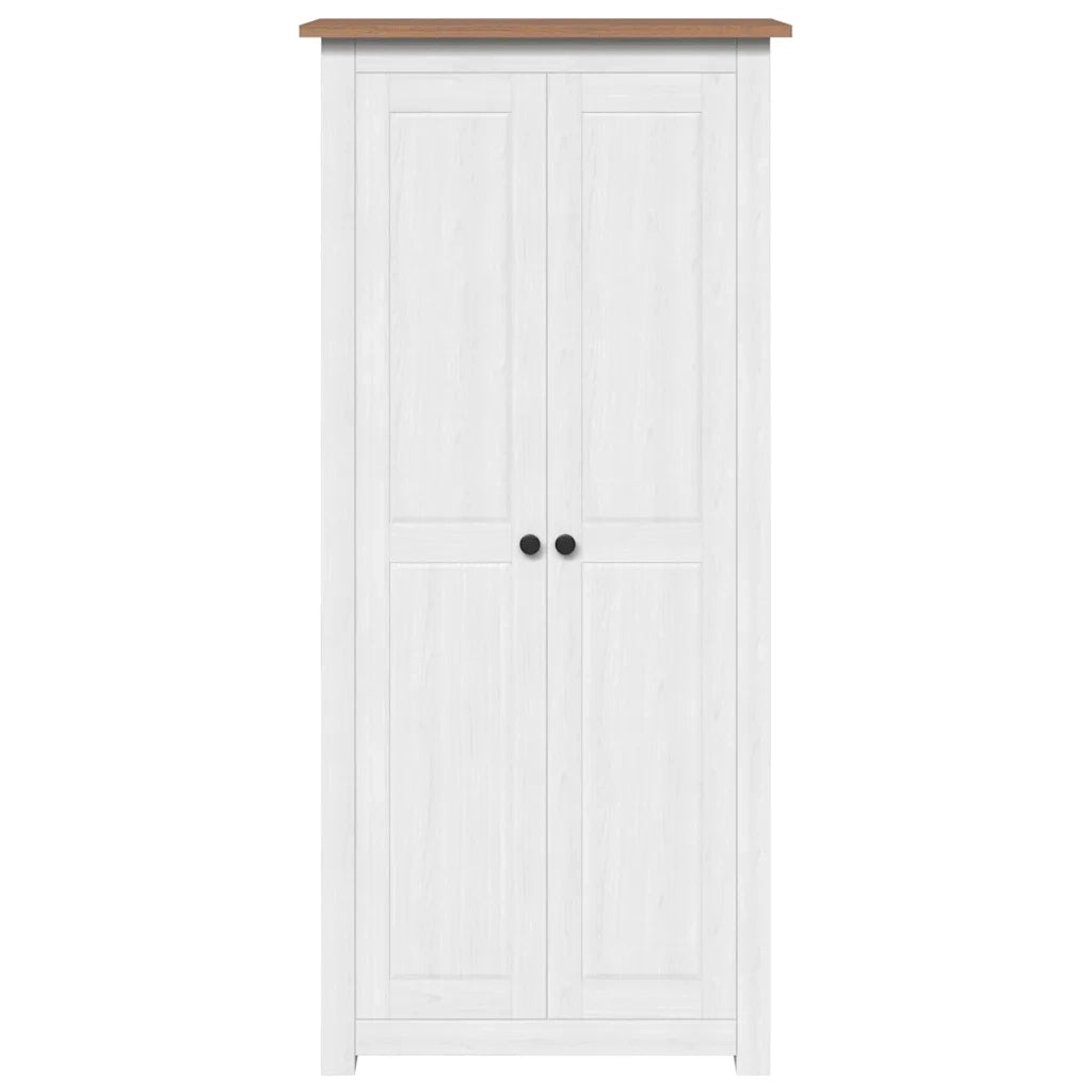 Armadio Bianco 80x50x171,5 cm Legno Massello Pino Panama Range 282666