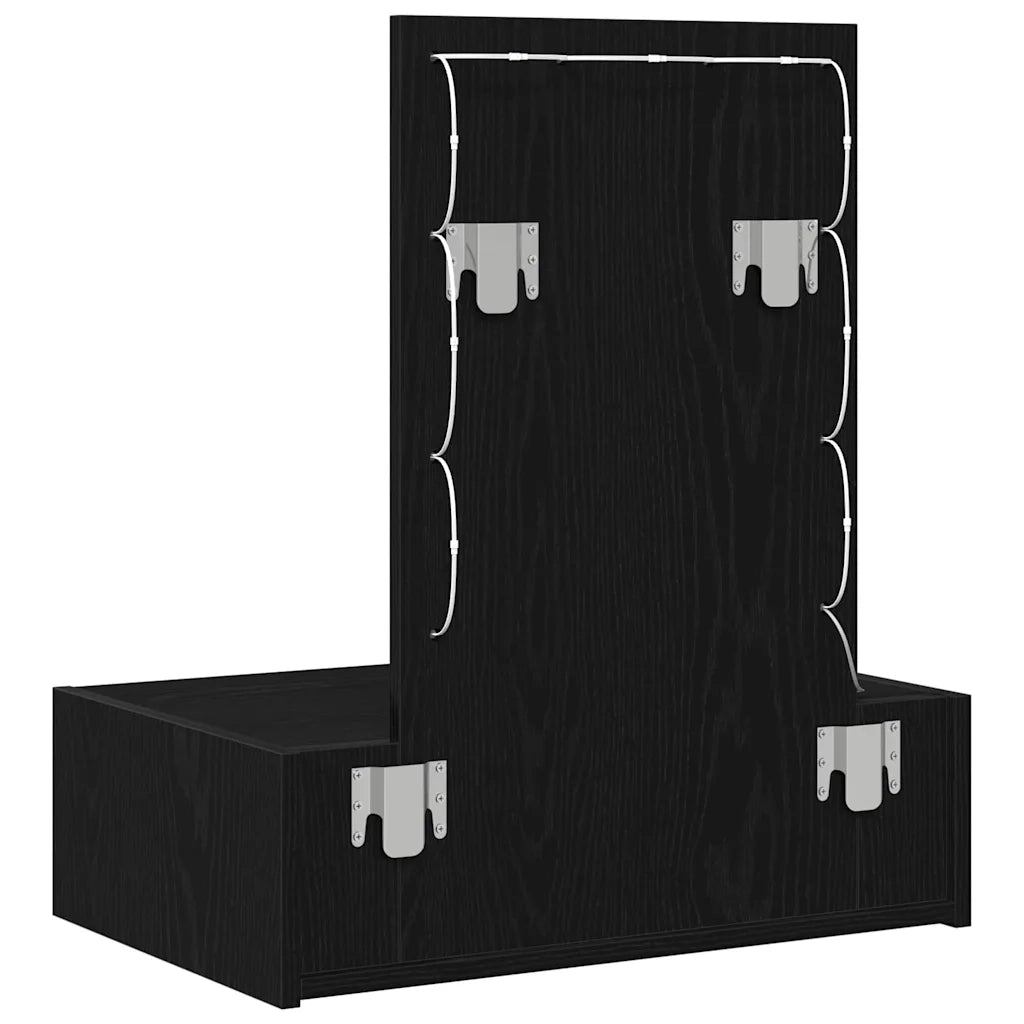 Toeletta | Tavolo da Trucco Nero 60 x 40 x 70 cm Legno multistrato