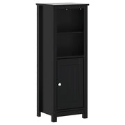 Mobile da Bagno | Armadio da bagno BERG Nero 40x34x110 cm Legno Massello di Pino