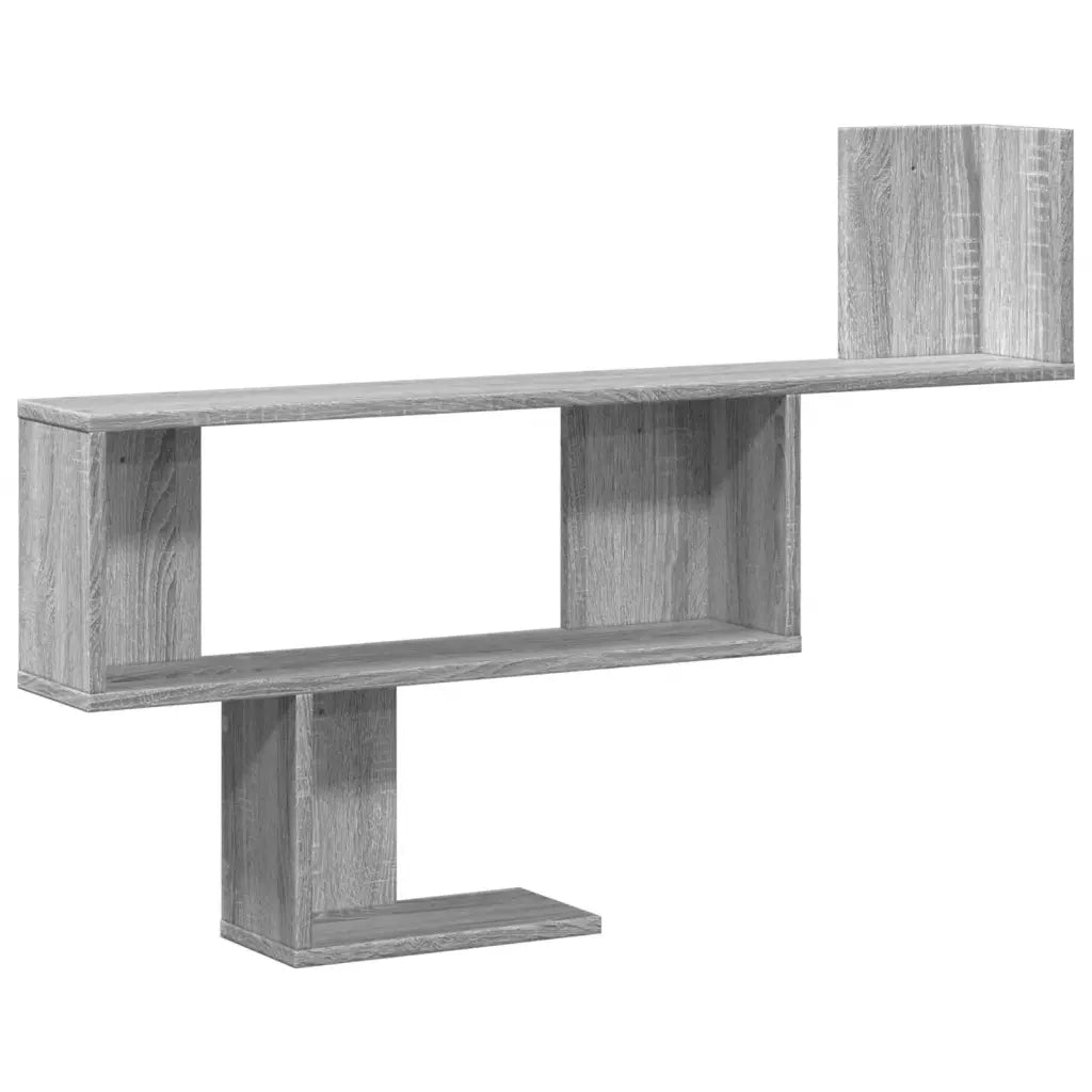 Scaffale a Muro Grigio Sonoma 100x15x70 cm in Truciolato 853196