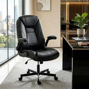 SEDIA UFFICIO ergonomica reclinabile 69,5x77x106-116 cm PU nero, braccioli ribaltabili