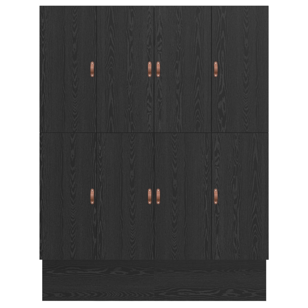 Struttura letto contenitore Nero Rovere 200x200 cm