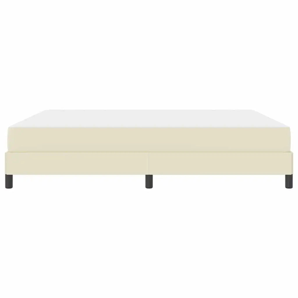 Struttura del letto con materasso Crema 180 x 200 cm Tessuto 3398645