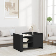 vidaXL Tavolino da Salotto Nero 80x50x50 cm in Legno Multistrato