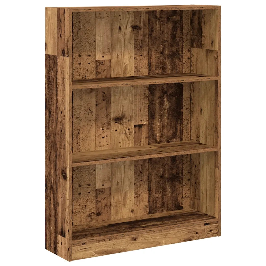 Libreria-Scaffale per Libri-Mobile di Stoccaggio Legno Antico 80x24x109 cm in Legno Multistrato