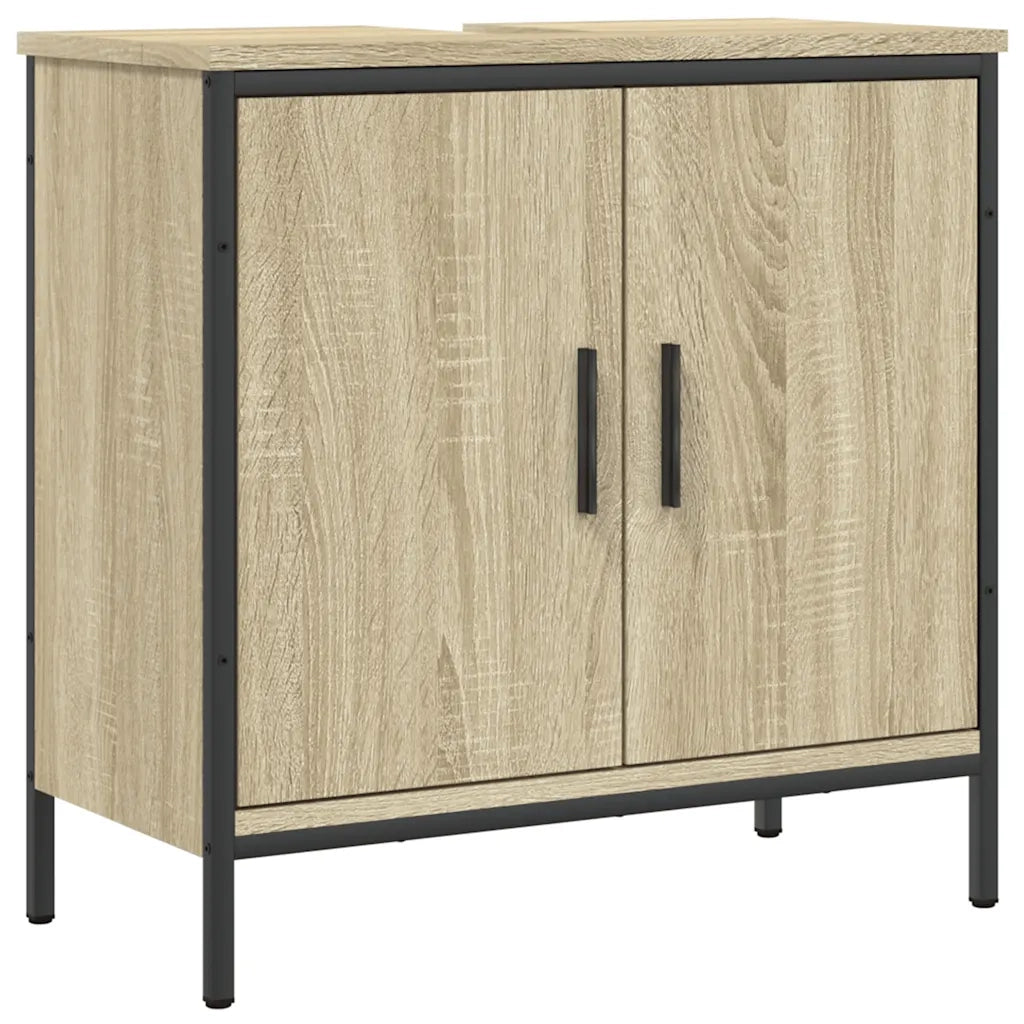 Mobile bagno dal design moderno 60 x 30 x 60 cm con efficiente spazio contenitivo in legno composito rovere Sonoma 02_0049443