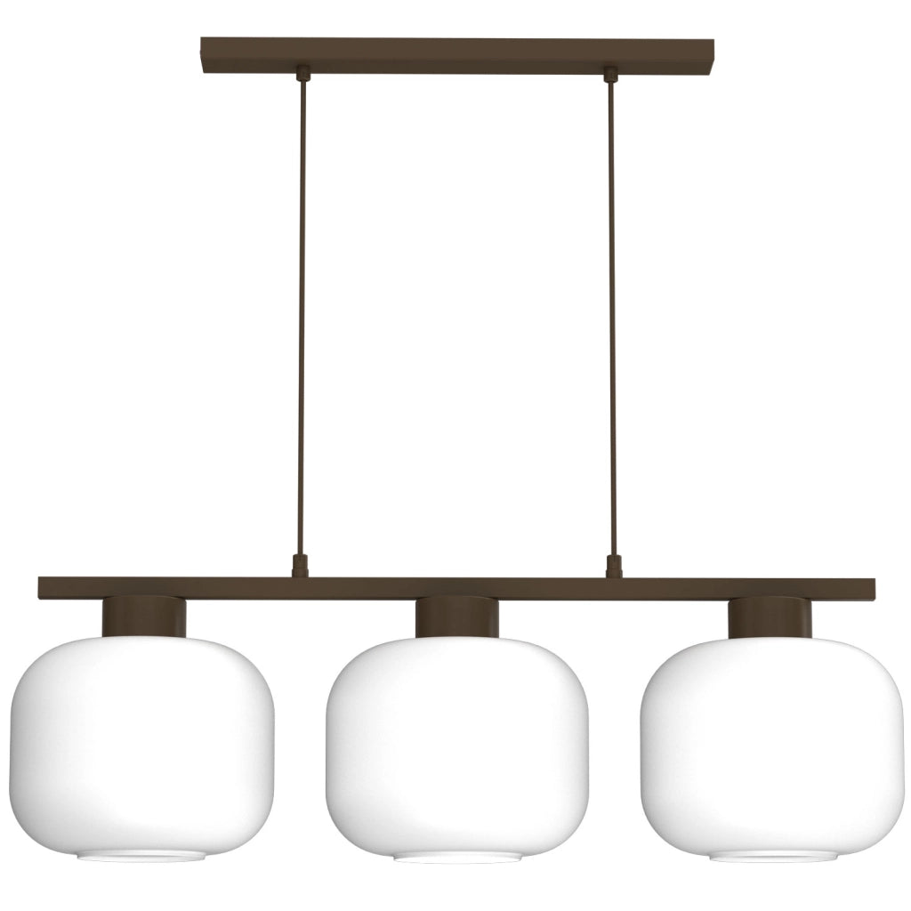 Lampada a sospensione Galante 3xE27 bruna Luminex