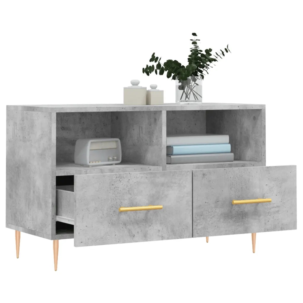 Mobile per TV Grigio Cemento 80x36x50 cm Legno Multistrato 828960