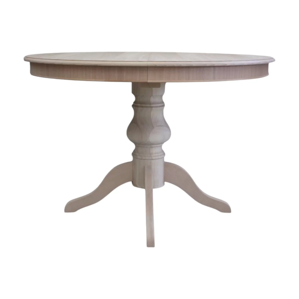 Tavolo rotondo allungabile legno grezzo diametro 100x100h.80 - Mobili 2G