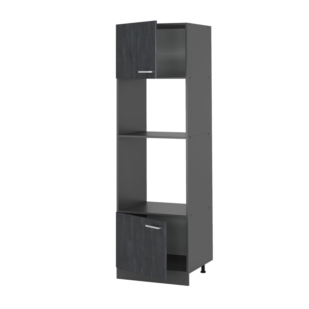 Vicco Set mobili bagno Calcestruzzo nero 60 cm