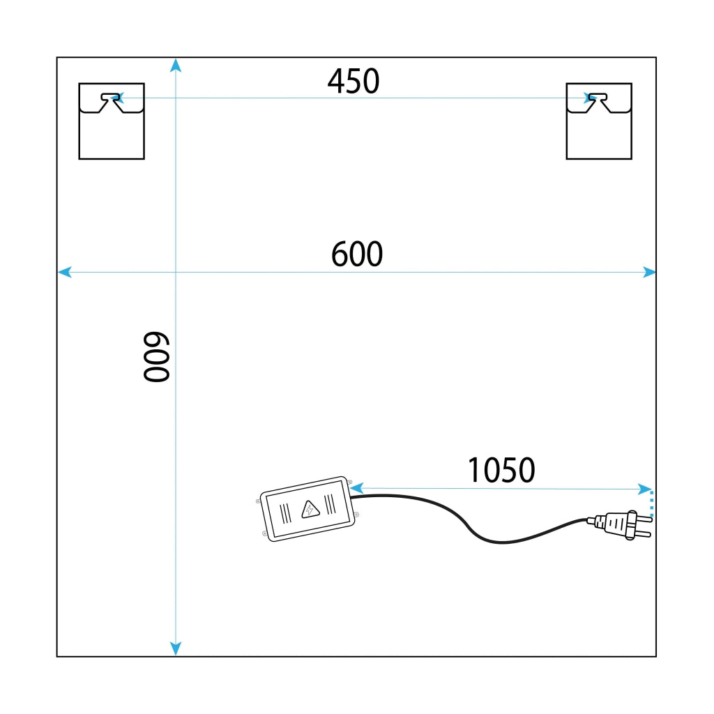 Specchio Led 60x60 Yh-bl-12