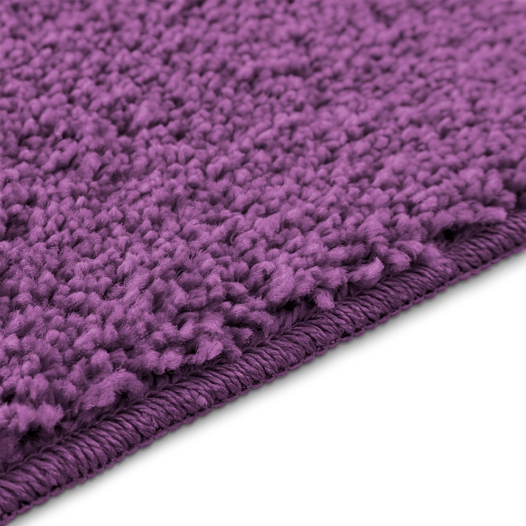 Set di 3 tappetini da bagno viola in polipropilene antiscivolo