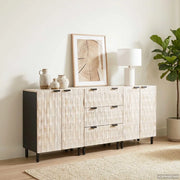 Credenza 3 pcs Finitura Bianco Lavato 180 x 33 x 75 cm 3310029