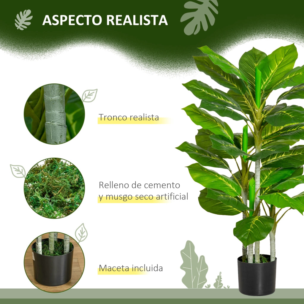 Pianta Artificiale Interno ¨C zephmum ¨C Verde Cemento 95 cm