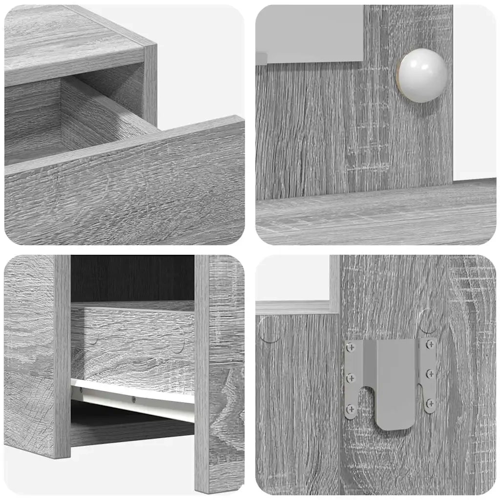Tavolo da Trucco Grigio 100 x 40 x 70 cm Legno multistrato 865240