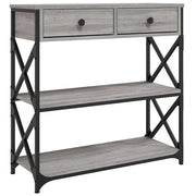 Tavolino Consolle | Tavolo d'Ingresso Grigio Sonoma 75x28x75 cm Legno Multistrato