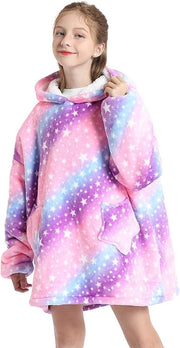 Hoodie Sherpa Extra Grande Fleece, deken per la notte, set di comfort per uomo e donna, morbido, coperta invernale - Fleece copriletto - Hoodie coperta
