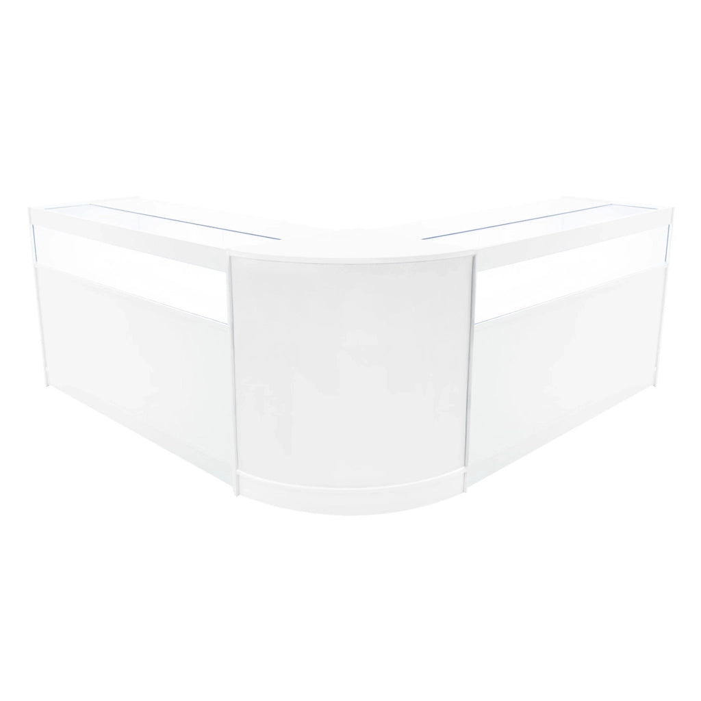 Set Banconi Negozio Iris LED B1500 CM60 Bianco con Vetrina e Serratura