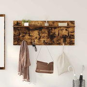 vidaXL Appendiabiti a muro Rovere fumo Legno multistrato