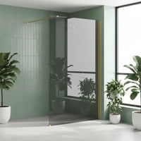 Parete Doccia Rea Flexi Grey / Gold 120