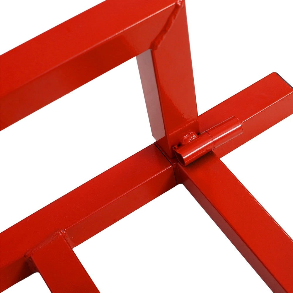 Cavaletto di Riparazione Pieghevole per Rasaerba ¨C Xylo ¨C Acciaio, 400 kg, Rosso