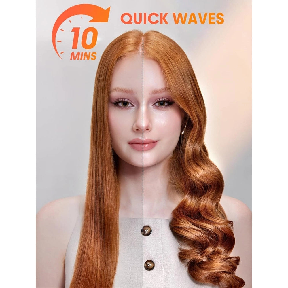 Trade Shop - Arricciacapelli Automatico Con 3 Temperature Rotazione Antigroviglio Per Styling Capelli -
