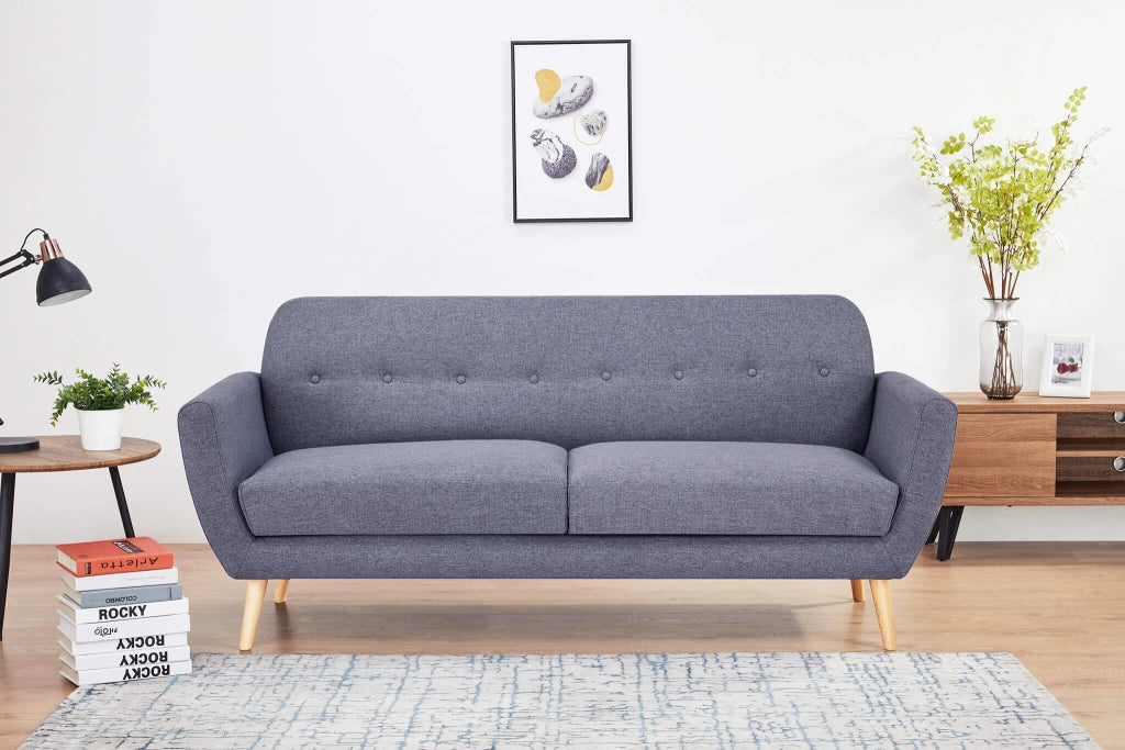 Divano tre posti Scandinavo in Tessuto cm 193x79x86 - SILENTE