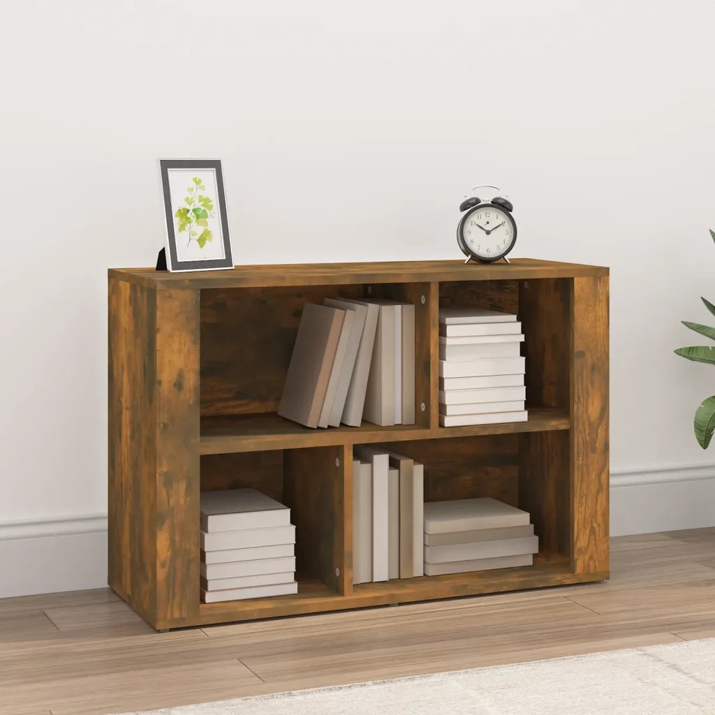 Credenza Rovere Fumo 80x30x54 cm in Legno Multistrato 819481