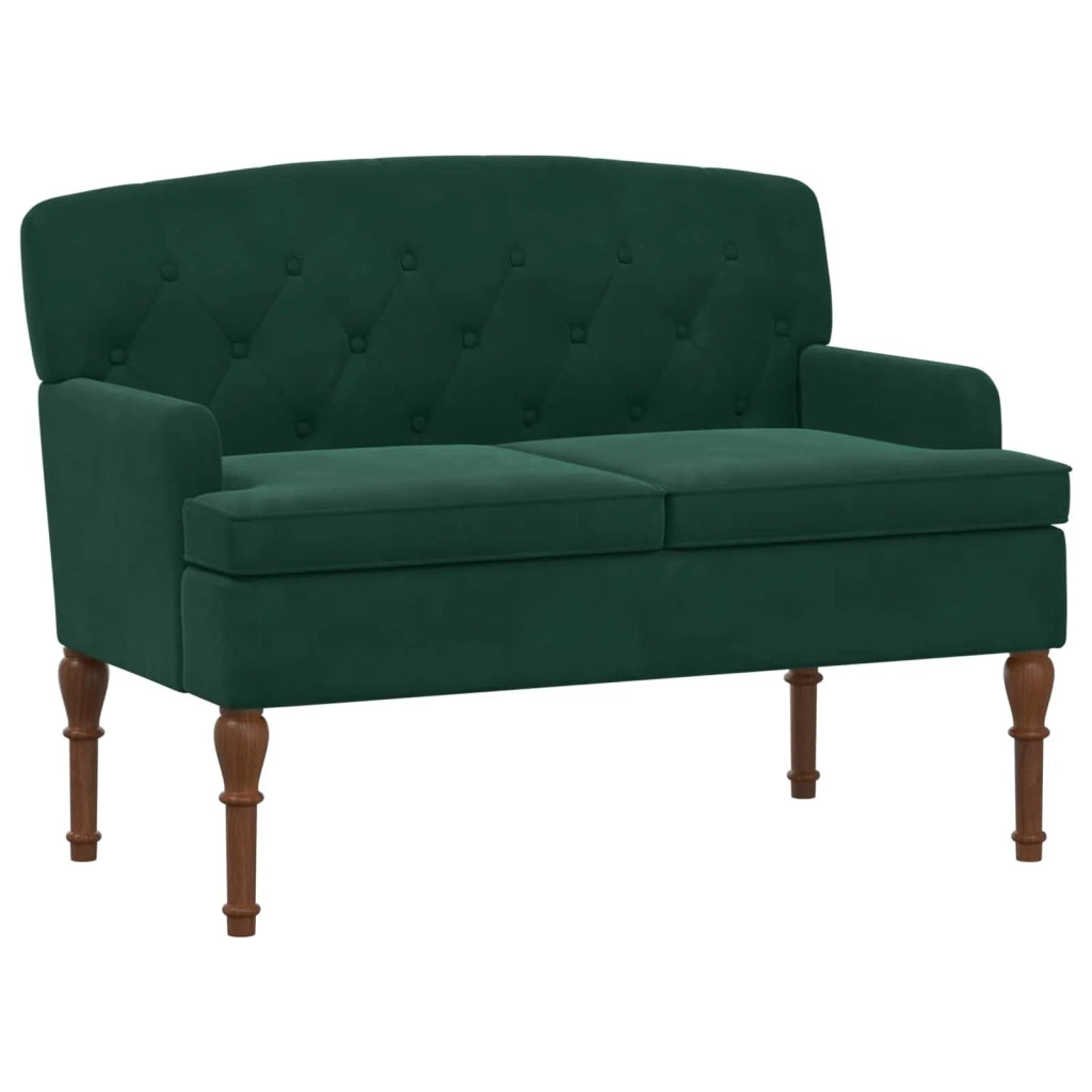 Loveseat con bottoni imbottiti Verde Scuro 111 x 65 x 79 cm 42041845