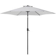 Ombrellone da giardino Struttura in alluminio grigio chiaro 230 x 270 x 270 cm regolabile