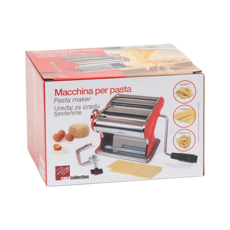 Set di 6 Macchine Per Pasta Con Inserti In Abs Rossi 22x19x14 Cm Acciaio
